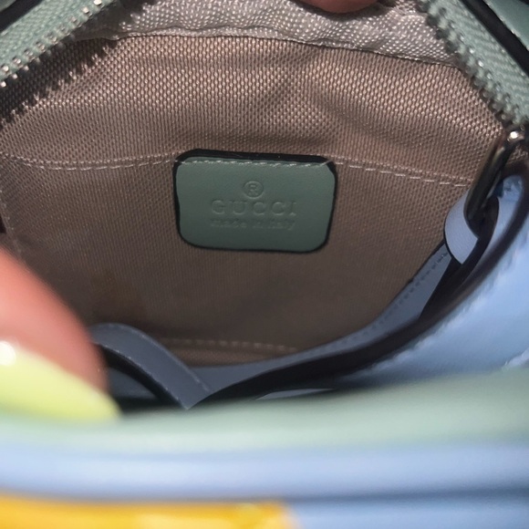 Gucci Pink and Yellow Cosmetic Bag with Quilted Design - Picture 3 of 6